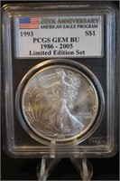 1993 Certified 1oz .999 Silver U.S. American Eagle