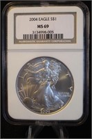 2004 Certified 1oz .999 Silver U.S. American Eagle