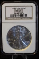 2002 Certified 1oz .999 Silver U.S. American Eagle