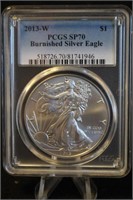 2013-W West Point SP70 Burnished Silver Eagle