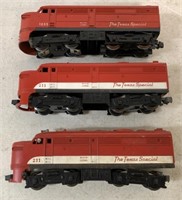 lot of 3 Lionel Train Engines