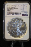 2020 Certified 1oz .999 Silver U.S. American Eagle
