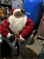 4 ft santa, with pack,jingle bells,glasses