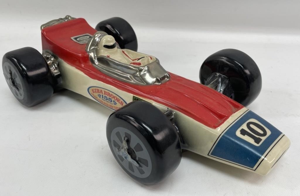 Vintage Indy Car Racing Ezra Brooks Ceramic