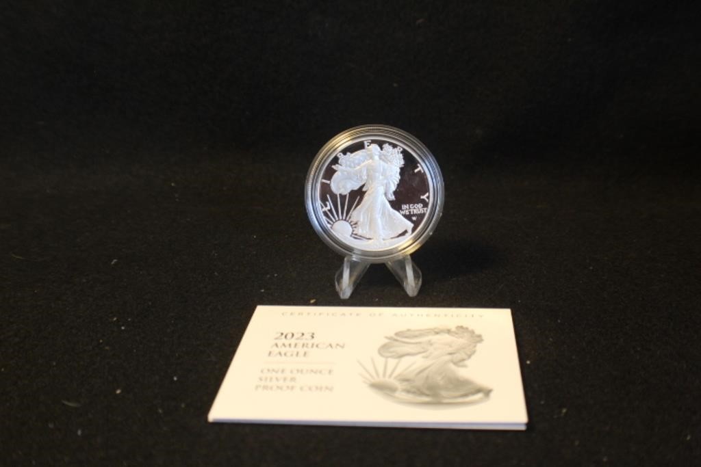 2023 American Eagle Silver Proof Coin with COA