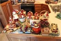 Large Lot of Decorator Items with Apple Motif