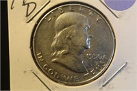 1950-D Franklin Silver Half Dollar