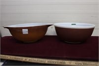 Old Orchard Cinderella & Brown Glass Bowls