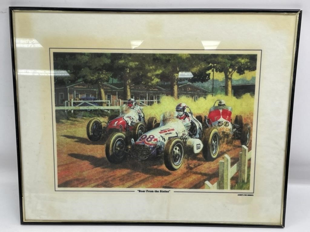 Roar From The Sixties Framed Racing Art