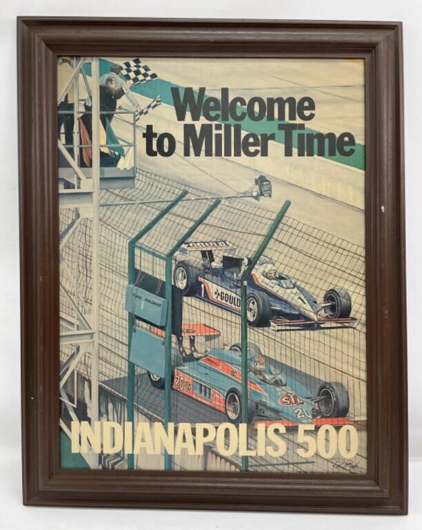 Vintage Miller High Life Beer Indy Racing