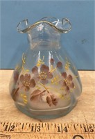 Antique Hand Painted Blown Vase w/Pontil. *SC