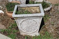 Nice Square Top Cement Flower Pot