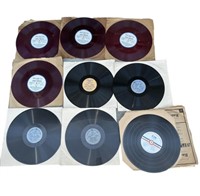 Group of 17 16" vintage vinyl records