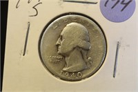 1940-S Washington Silver Quarter