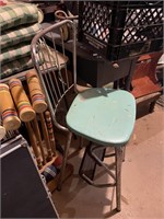 blue kitchen stool with fold out steps