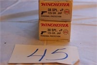 NIB WINCHESTER 38 SPECIAL, 100 ROUNDS