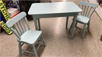 Children's Wooden Table w/2 Chairs.  NO SHIPPING
