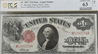 1917 PMG MS63 MULE US LEGAL TENDER $1