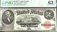 1917 PMG MS63 EPQ 2 $ US LEGAL TENDER