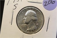 1951-S Washington Silver Quarter
