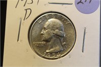 1954-D Washington Silver Quarter