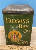 Hudson's Bay Co. Tea Tin (5.5"W x 6"D x 8.5"H)