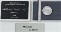FRANCE SILVER 100 FRANCS GEM W BOX PAPERS