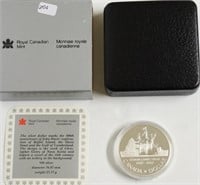 1987 PROOF CANADA SILVER DOLLAR W BOX PAPERS