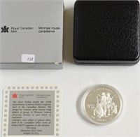 1990 PROOF CANADA SILVER DOLLAR W BOX PAPERS