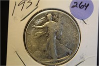 1937 Walking Liberty Silver Half Dollar