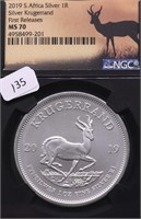 2019 S NGC MS70 SILVER KRUGERAND