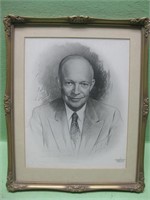 10 X 12 Dwight D Eisenhower Framed Signed Print