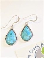 Sterling Silver Turquoise Earrings - Lovely  CE2