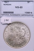 1921 NNC MS65 MORGAN DOLLAR