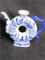 White / Blue Japanese Vintage Teapot