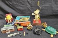 Group of vintage kids toys: snoopy phone without