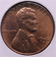 1946 D CHOICE BU RED LINCOLN CENT