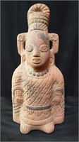 Clay Mayan style figurine made in Mexico
