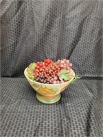Vintage Bowl with Faux Fruit