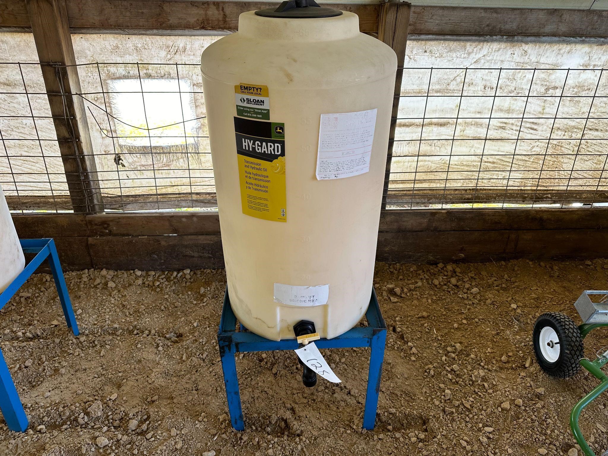 65 Gallon Poly Hydraulic Fluid Tank on Stand