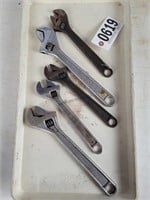 (5) CRESENT WRENCHES