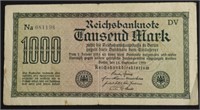 1922 GERMANY 1000 MARKS VF