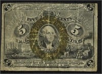 1863 US FRACTIONA L5 CENTS VF