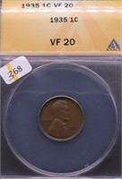 1935 ANAX VF20 LINCOLN CENT