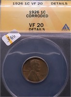 1926 ANAX VF 20 DETAILS LINCOLN CENT