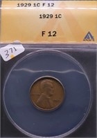 1929 ANAX F 12 LINCOLN CENT