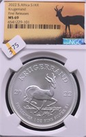 2022 S NGC MS69 SILVER KRUGERRAND