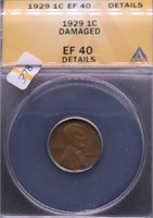 1929 ANAX XF 40 DETAILS LINCOLN CENT