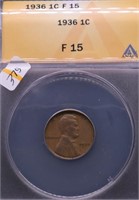 1936 ANAX F 15 LINCOLN CENT