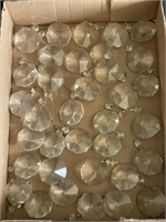 Vintage crystal chandelier prisms lot